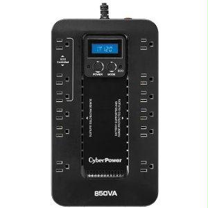 Cyberpower Systems (usa), Inc. Eco Lcd (12) 5-15r Outlets 5ft Cord 5-15p Plug 15a Green Rj11 3yr Warranty