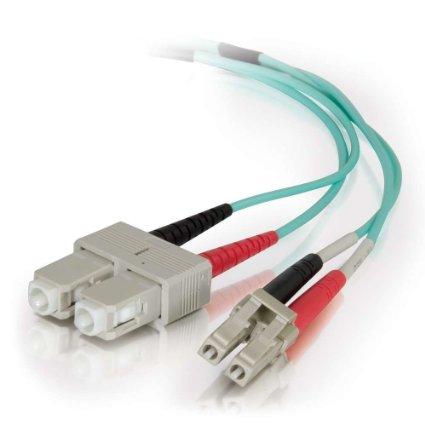 Legrand Dat C2g 5m Lc-sc 50/125 Duplex Multimode Om4 Fiber Cable - Aqua - 16ft Om4 Cable - 1