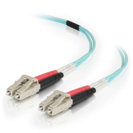 Legrand Dat 8m Lc-lc 50/125 Om4 Duplex Multimode Pvc Fiber Optic Cable - Aqua