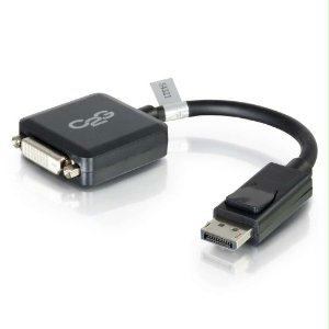 C2g 8in Displayport Male To Single Link Dvi-d Female Adapter Converter - Black (taa