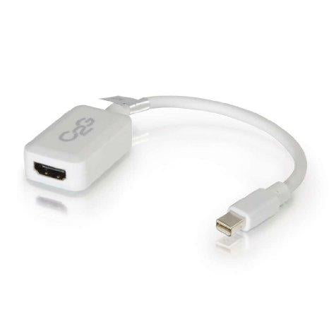 C2g 8in Mini Displayport Male To Hdmi Female Adapter Converter - White (taa Complian