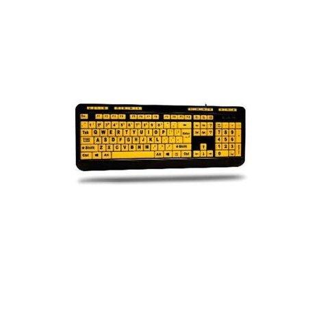 Adesso Easytouch 132 - Luminous 4x Large Print Multimedia Desktop Keyboard