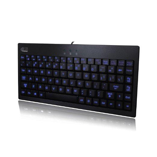 Adesso Slimtouch 110 - 3-color Illuminated Mini Keyboard