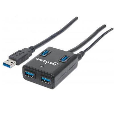 Manhattan - Strategic 4 Port Usb 3.0 Hub Ac/bus