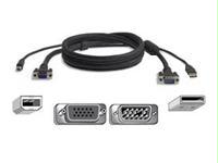 Belkin International Inc Video/usb Cable/hd-15, 4 Pin Usb Type B (m)/4 Pin Usb Type A, Hd-15/10 Ft