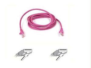 Belkin International Inc 7ft Cat5e Patch Cable, Utp, Pink Pvc Jacket, 24awg, T568b, 50 Micron, Gold Plate