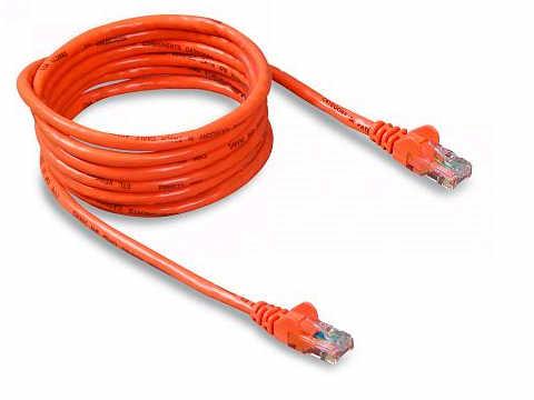 Belkin International Inc 6ft Cat5e Snagless Patch Cable, Utp, Orange Pvc Jacket, 24awg, T568b, 50 Micron,